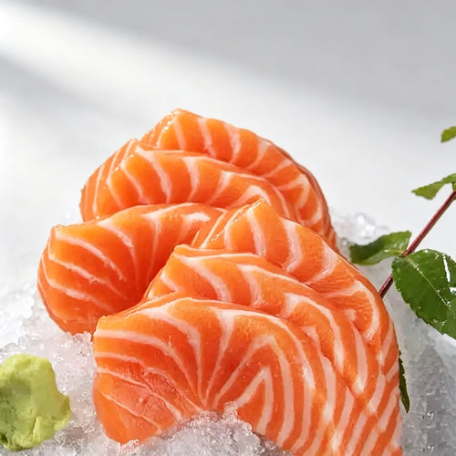 Fresh Salmon Sashimi Slices